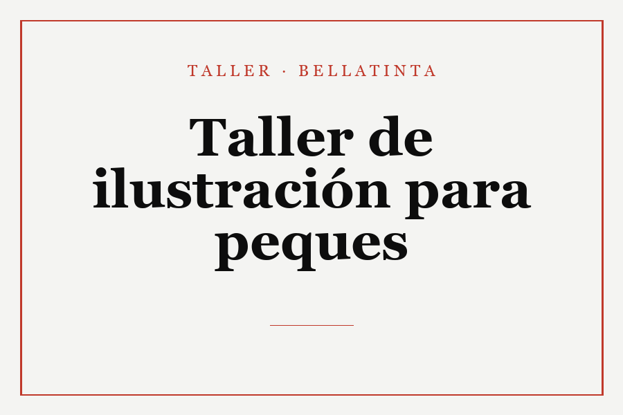 Taller de ilustración para peques